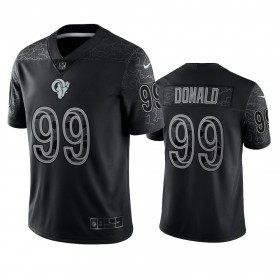 Maillot Homme Los Angeles Rams Aaron Donald 99 Noir Reflective Limited